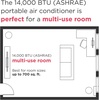 image:imageFrigidaire Gallery 14000 BTU Portable Air Conditioner with WiFi White14k Portable Inverter